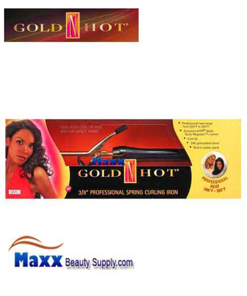 Gold N Hot 24K Gold Coated #GH9388 Spring Curling Iron - 3/8"